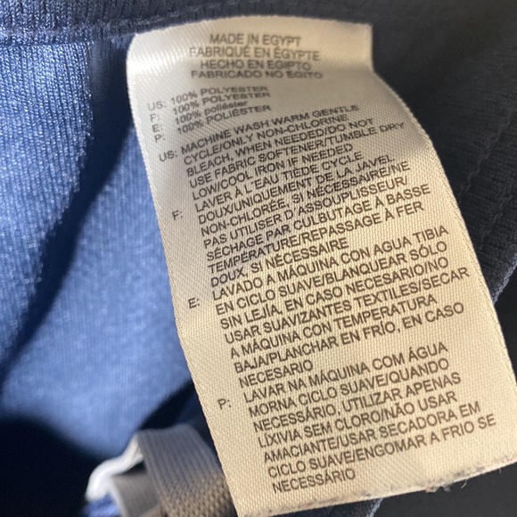 Reebok Men’s Navy Blue Sweatpants Wideleg Jogger Logo Zipper Pockets Size 1XL - Picture 5 of 6